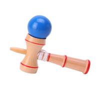 Kids Kendama Ball Japanese Traditional Wood Game Balance Skill Educational Toys mėlyna