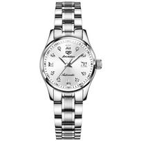 JINSHIDUN Brand Watch Heart Steel Automatic Mechanical Single Calendar Luminous Waterproof Women's Watch Women's Watch