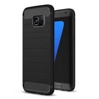 Protective Case - Samsung - Galaxy S7 Edge - Silicone TPU - Anti-scratch - Carbon Fiber