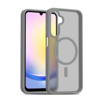 Tinka Samsung A26 A16 Matinis odos jautrus magnetinis siurbimo telefono dėklas Storas Galaxy kritimo apsaugos dėklas A36/A56 gray