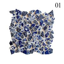30X30cm Blue And White Ceramic Pebble Mosaic Tiles Spa Pools Fish Ponds Bathrooms Anti-Skid Floor Wall Background Decor Stickers