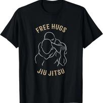 Jiu Jitsu Free Hugs, jujitsu, Bjj, mma T-Shirt S juoda
