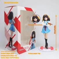 Haruhi Suzumiya Anime Uniform Girl Gk Figure Statue Desktop Pc Case Ornament Collectable Model Present For Anime Fans Collectors gray