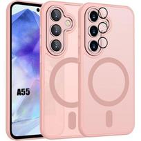 Case for Samsung Galaxy A55 5G, with Magnetic Circle Camera Protection - Pink rožinė