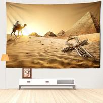 Desert Camel Tapestry Wall Hanging Abstract Mysterious Natural Landscape Art Animals Bohemian Bedroom Living Room Home Decor 74x94cm(29x37in)