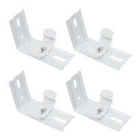 2 Pair Vertical Blind L Bracket for Shutters Headrails 38mm 1.5inch Curtain Vertical Blind Mounting Snap-in Bracket 1