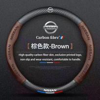 Car Steering Wheel Cover Carbon Fiber Napa Leather For Nissan J10 X-Trail Qashqai Juke Leaf Micra NOTE Patrol Pulsar NISMO