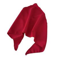 Pure Color Headscarf, Large Triangular Scarf for Women, Adjustable Strap Turban Headband, Soft Elastic Decorative Head Wrap raudona