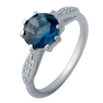 Sidabrinis žiedas su Londono mėlynu topazu 1.575ct (2041214) 18 mėlyna