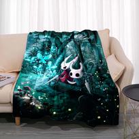 Hollow Knight Blanket Game Flannel Novelty Warm Microfiber Flannel Durable for Children and Adults Travel Bedspread Sofa Cover 75cm x 90cm