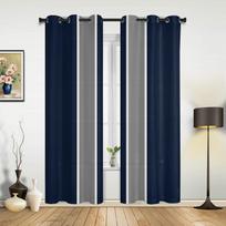 Geometrinės mėlynos pilkos dryžuotos užuolaidos miegamajam svetainei užuolaidos virtuvei vaikų kambariui lango užuolaida modernus namų dekoras 135W x 60H(cm) x1 gray