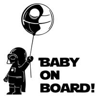 20*20CM Cute Astronaut Baby on Board Creative Car Sticker Pattern Automobiles Bumper Exterior Accessories Vinyl Decals 20CMX20CM