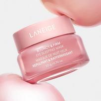 LANEIGE elastinga ir stangri paakių kaukė (20g)  – Vėsinamoji naktinė paakių kaukė su bijūnų ekstraktu ir kofeinu, korėjietiška
