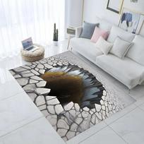 3D optinė iliuzija Begalinė bedugnė Kilimas Skalbiamas mašinoje Vonios kambariui Miegamajam Stovyklavimui Jogai Patvarus Neslystantis grindų kilimėlis 40x60CM