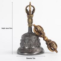 Nepalo Vajra Varpelis & Dorje Tingsha: Bronzinis praktikos varpelis Tibeto budizmo altoriui
