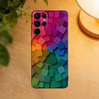 Vaivorykštės spalvos telefono dėklas, skirtas Samsung S25,24,21,22,23,30,Ultra,20,Plus,Fe,Lite,Note, minkštas juodas dangtelis Samsung S20plus5G