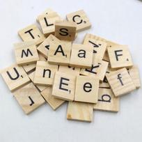 100 Pcs Wood Tiles Letters 1 Complete Sets of Wood Tiles Clever and Delights Perfect for Crafts, Letter Tiles, Spelling