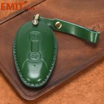 Car Key Case For Vespa Gts300 Handmade Genuine Leather Remote Protection Cover Bag Shell Keychain Ring Holder Fob Accessories for Vespa
