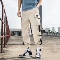 Darbo kelnės Vyriškos vasaros hiphopo sportinės vyriškos kelnės Trend Laisvos pėdos laisvalaikio ilgos kelnės S