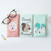 1 vnt. Akinių nuo saulės dėklas Lapai Animaciniai filmai 3D spauda Minkštas audinys Valymas 1pcs beige