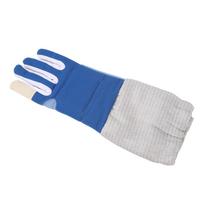 Paminkštinta fechtavimo pirštinė dešiniarankiams, neslystanti, patvari, megzta, kvėpuojanti šablonui M Size blue