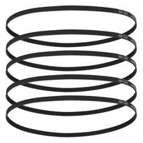 5PCs 3D Printer Accessories GT2-6-400MM Rubber Closed Timing Belt Ring Synchronous Drive Belt black