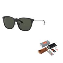 RayBan UV Protection Polarized Injection Molded Square Sunglasses Unisex Black F juoda
