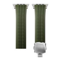 Guminė apyrankė Apple Watch 46mm 45mm 44mm 42mm Sportinė apyrankė Iwatch Ultra 2 1 49mm Series 10 9 8 7 Se 6 5 Prabangus apyrankė 42mm 44mm 45mm &B žalia