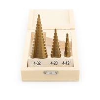 Pakopinių grąžtų rinkinys 4-32mm, 3 vnt.