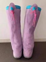 Flats Platform Snow High Boots Women Fur Cotton Shoes Suede Woman Winter Boots Plush WarmBrand Designer Trend Casual Botas Mujer 35 violetinė