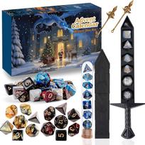 Kalėdų Advento Kalendorius 2025 Paslaptingas DND Kauliukų Rinkinys Atostogų Advento Kalendorius 24 Dienos Dungeons and Dragons RPG MTG Vaidmenų Stalo Žaidimui