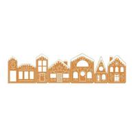 Christmas Gingerbreads House Cardboard Kit Foldable Gingerbread Village Decor for Tabletop Farmhouse Indoor Centerpiece 1pc Without Light