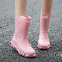 Madingi moteriški pusilgio lietaus batai Nauji guminiai batai Žieminiai lietaus batai Medvilne paminkštinti Šiltai išlaikantys Vandeniui atsparūs Moteriški neslystantys batai 35