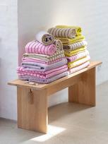 BONGUSTA Naram Bath Towel Pristine & neon yellow