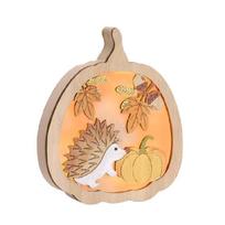 Handmade Fall Themed Wood Carving Decoration Thanksgiving Table Centerpieces Nontoxic Family Friendly Design Ornament