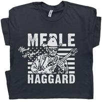 Merle Haggard Signature Men's Tee Shirt Short Sleeve All Size S to 5XL 1T7 Unisex T-Shirt XXXL gray