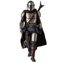 MAFEX No. 129 THE MANDALORIAN Action Figure, approximately 160mm tall, painted black