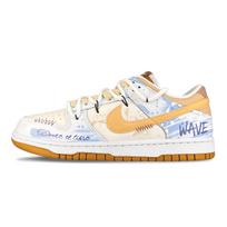 Nike Dunk Dark Curry Bubble Island Abrasion Resistant Abrasion Resistant Low top Skateboard Shoes Unisex Blue Orange FQ6965-700(Team771-) 36