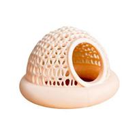 Floating Betta Fish Hide And Shrimp Cave 3D Printed Aquarium Hammock Small Feeding Ring Resting Shelter for Fish Tank Decoration Small smėlis