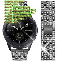 Dazzling strap for Amazfit Bip 6 5 Unity Stratos  Women Diamond watchband for Amazfit GTR 4 3 2 Balance Cheetah 2 Metal Shines Bracelet Strap width 22mm