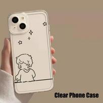 Yung Lady Boy Couple Paired Phone Case for iPhone 16 15 13 12 14 11 Pro Max 13Mini XR 8 Plus SE Lovers Silicon Soft Cover Coques iPhone 14