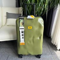 Embossed Italian 20  Carry-on Suitcase with Universal Wheels and Customizable Lock. 20-inch
