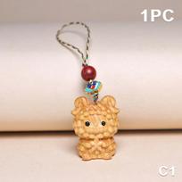 2027 Zodiac Sheep Wood Carving Whimsical Decor for Festive Chinese New Year Celebrations C1