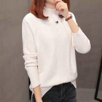 Autumn Warm Knitted Half Turtleneck Sweater Women Casual Soft Polo-neck Jumper Slim Knitted Sweater Winter  Elasticity Pullovers S balta