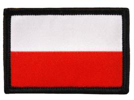 Aplikacija, emblemą, Lenkijos vėliava, Texar, prikabinama prie lipduko, pagaminta iš PVC, 55x35 mm