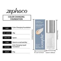 Color Changing Natural Finish Foundation, Lightweight Smooth Hydrating Long-wearing, Buildable Light Coverage for Daily Fresh Look 30g