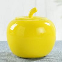 Modern Ceramic Apple Tea Caddy Kitchen Sealed Food Storage Container Abstract Fruit Crafts Porcelain Apple Caddy Home Decoration
