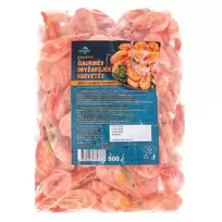 Šaldytos, virtos šiaurinės dryžakojės krevetės LESTENA 800g