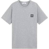 Stone Island apvalios apykaklės vienspalviai siauro kirpimo vyriški marškinėliai Šviesiai pilki K1S152100039S0013-V0M64 M gray