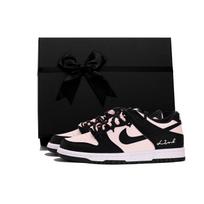 Nike Dunk Coverage Slip Resistant Abrasion Resistant Low top Skateboard Shoes Women's Black Pink CW1590-100(Team-59SBOX) 35.5